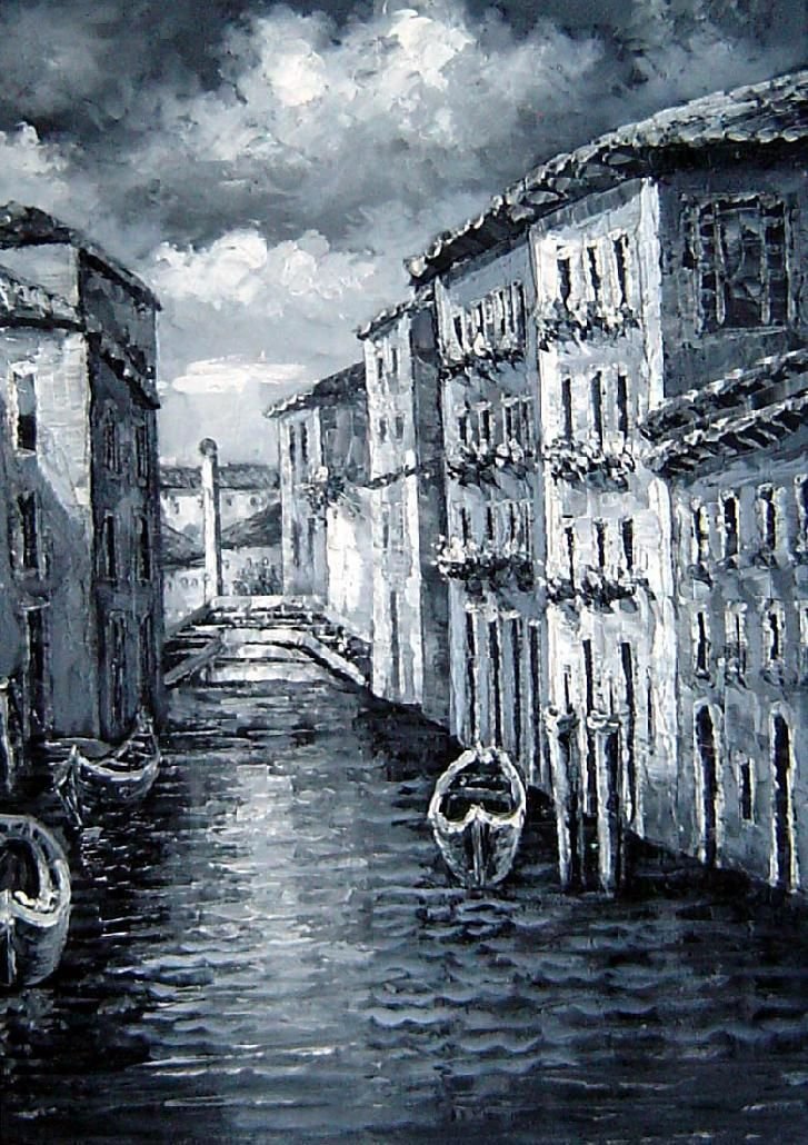 Quiet Venice Canal 24x16 Inch (Unstretched/Unframed), BeyondDream Oil Painting
Quiet Venice Canal 24x16 Inch (Unstretched/Unframed), BeyondDream Oil Painting