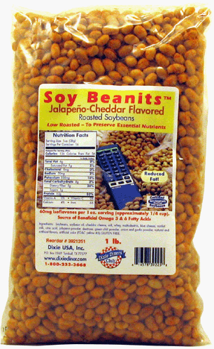 Dixie Carb Counters Soy Beanits Roasted Jalapeno-Cheddar Soybeans 10 oz. bag