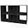 Way Basics zBoard Eco 3 Cubby Storage Bench Stackable, Black Wood Grain