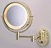 SeeAll 8" Polished Brass Finish Dual Sided Surround Light Wall Mount Makeup Mirror (Hardwired Model)
