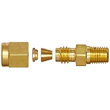 Parker A-Lok 1MSC1N-B Brass Compression Tube Fitting, Adapter, Tube OD x NPT Male