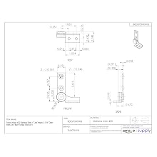 Friction Hinge, 430 Stainless Steel, 1" Leaf Height, 2-1/16" Open Width, 26.5 lbs/in Torque (Pack of 1)