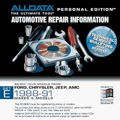 ALLDATA Personal Edition Automotive Repair Information CD Disc; 1988-1991 Ford, Chrysler, Jeep, AMC; Disc Set E