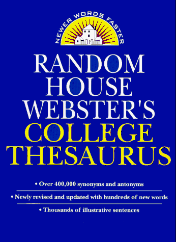 Random House Webster's College Thesaurus under Synonyms & Antonyms in The Books Store