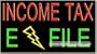 Income Tax E File Neon Sign
