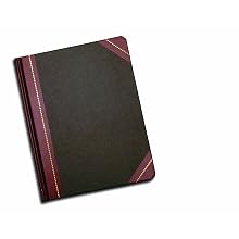 Adams Record Ledger,7.63 x 9.63 Inches, Black Cover with Maroon Spine, 5 Squares per Inch, 150 Pages (ARB79R150)