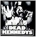 Dead Kennedys - Black & White Guy at Mic with Logo Below - Sticker / Decal