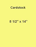Cardstock, 8 1/2 x 14 Plain Yellow