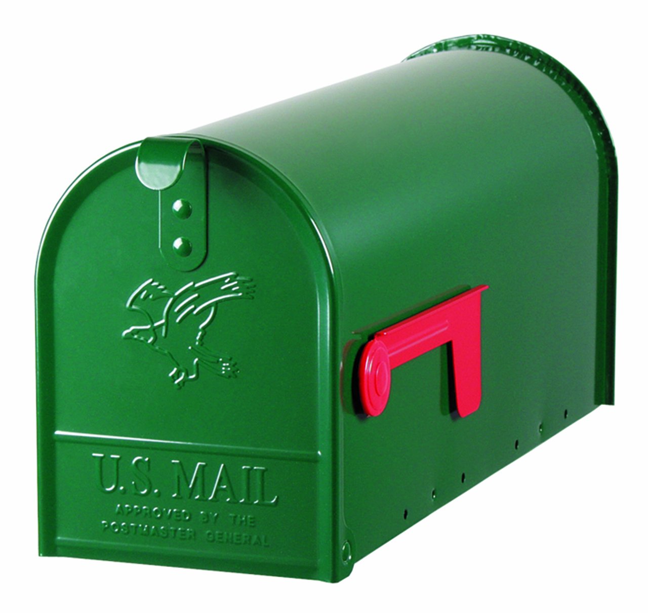 Gibraltar E1100G00 Standard Size Galvanized Steel Rural Mailbox Green