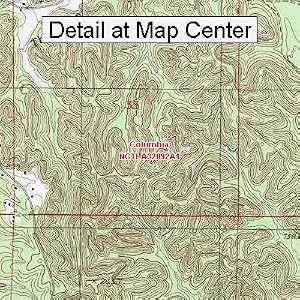 Buy USGS Topographic Quadrangle Map - Columbia, Louisiana (Folded Waterproof)
