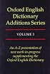 Oxford English Dictionary Additions Series: Volume III (Oxford English Dictionary Additions)