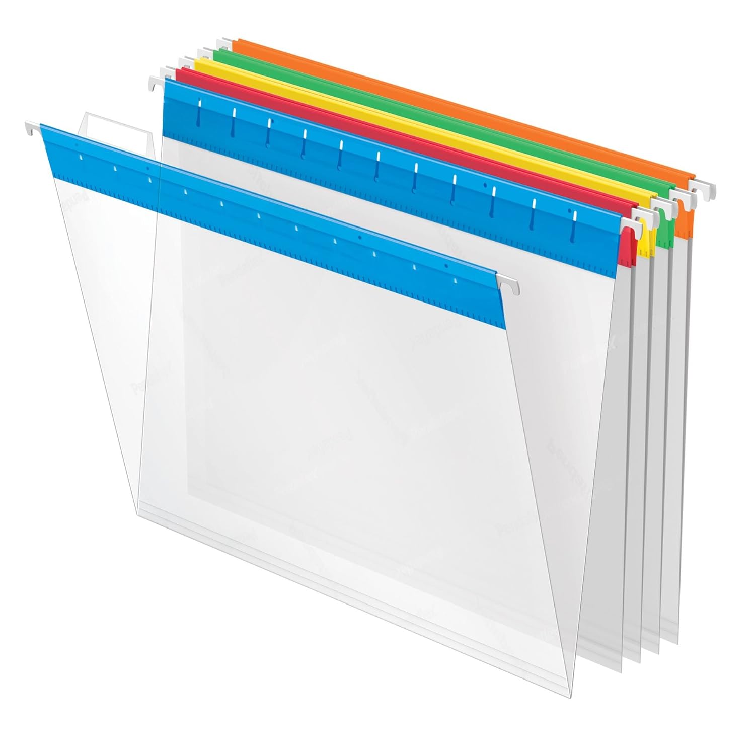 Hanging File Folders Letter Size Tab 25 Per Box Clear Plastic Office