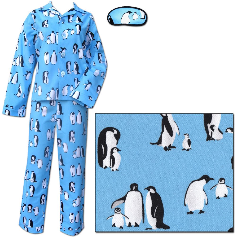 The Cat's Pajamas Penguins Women's Cotton Flannel Pajama