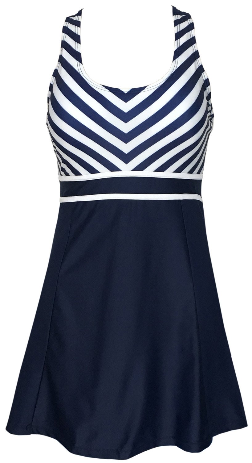 Women's One Piece Tankini Plus Size Swimdress Sailor Vintage Swimsuit