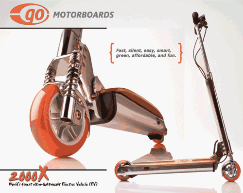 2000x go motorboard electric scooter