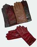 Womens Smooth Stretch Leather Fleece Lined Gloves by ISOTONER