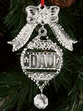 J Strait Designs 0014 Dad Silver Pewter Ornament