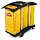 Rubbermaid Commercial Triple Capacity Cleaning Aluminum Service Cart, Black, 44" Height, 51-3/4" Length x 22" Width