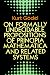 On Formally Undecidable Propositions of Principia Mathematica and Related Systems