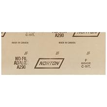 Norton A290 No-Fil Adalox Abrasive Cut Sheet, Light Weight Paper Backing, Aluminum Oxide