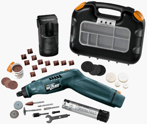Black & Decker VP940K VersaPak Wizard 3.6 Volt Cordless Rotary Tool Kit with 63 Accessories