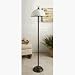 FLOOR LAMP FROSTED DOME BL ACKTRIM FROSTE CHAIN PULL BLACKCORD ON/OFF BLACK/WHITE IRON GLASS GLASS 59'TOH 60.00 WT