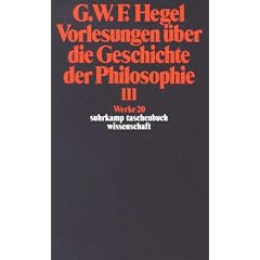 Werke in 20 B�nden mit Registerband: 20: Vorlesungen �ber die Geschichte der Philosophie III: BD 20 (suhrkamp taschenbuch wissenschaft)