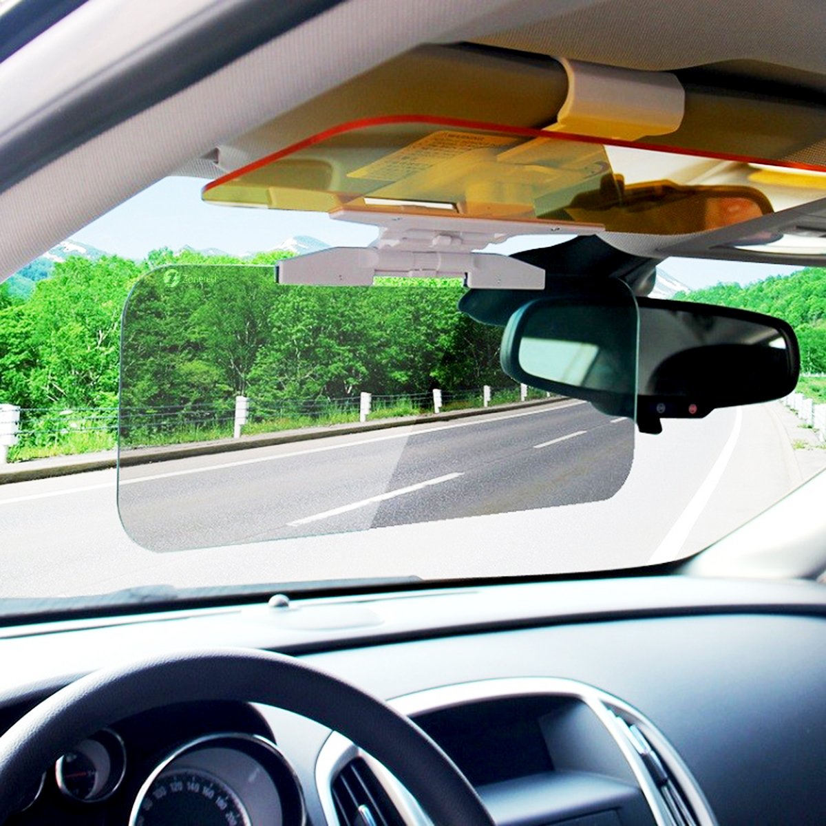 Zone Tech Anti Glare Sun Car Visor Day Night Vision Shield Driving View Extender eBay