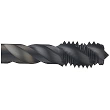 Dormer MTT-X E003/MTT-X E013 Powdered Metal Spiral Flute Threading Tap, Black Oxide Finish, Round Shank With Square End, Modified Bottoming Chamfer