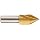 Magafor S4822 Series Cobalt Steel Single-End Countersink Set, TiN Coating, Single Flute, 60 Degrees, Round Shank