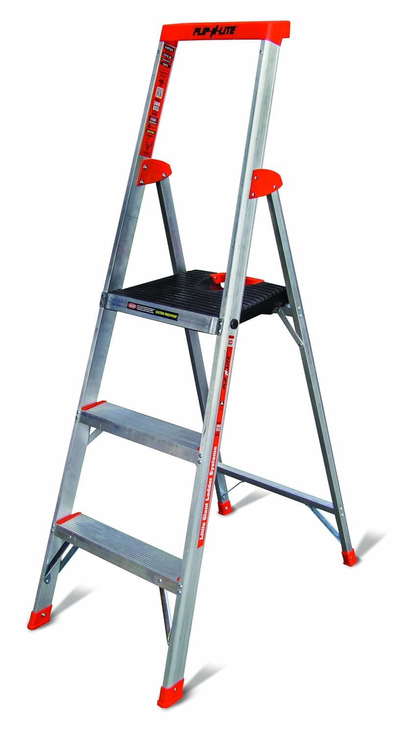 Lightweight Aluminium Fold up Step Ladders with Rubberized Grips A
