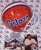 Steve Spurrier / Urban Meyer - Full Size Riddell Football Helmet w/Champs - Florida Gators