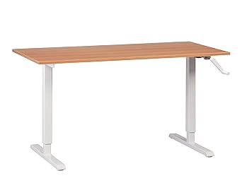 Adjustable Height Desk or Table - White Base with Large Top - Sit to Stand-Up Computer Workstation - Modern and Ergonomic,MultiTable, LLC