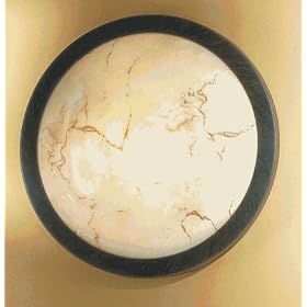 Eglo 87855A Timor, Antique Brown beige Marble, 1-Light Wall Ceiling Light Fixture by Eglo