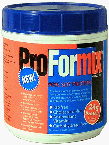 Health Smart Foods - Proformix - Chocolate flavor Soy Protein Powder 1 lb. tub by Health Smart Foods