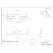 Friction Hinge, 430 Stainless Steel, 1" Leaf Height, 2-5/8" Open Width, 17.7 lbs/in Torque, Right Hand (Pack of 1)