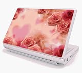 Pink Roses Design Skin Cover Decal Sticker for Acer (Aspire ONE) 10.1 inch KAV10 Netbook Laptop