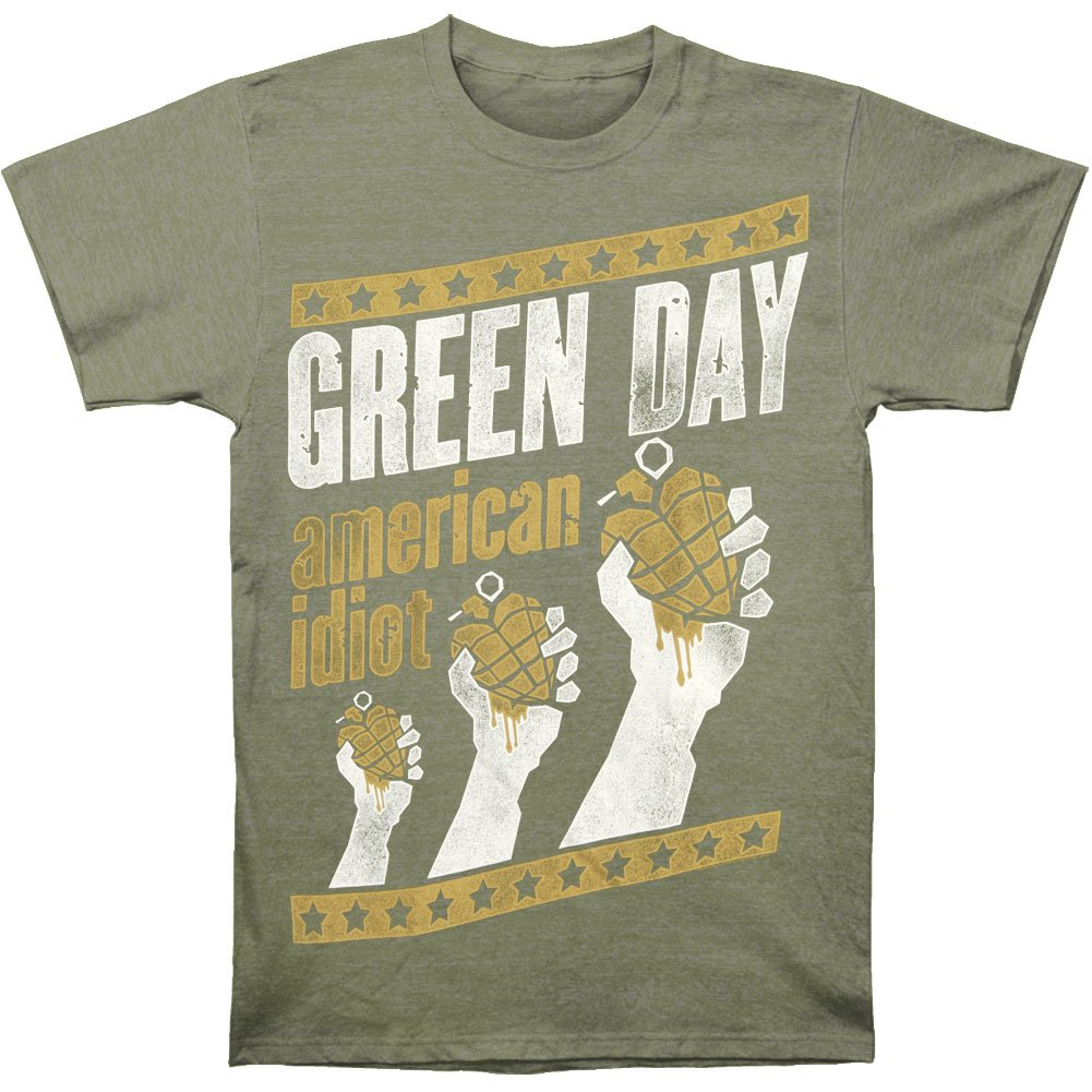 Green Day Men's Handout Vintage Tshirt Green