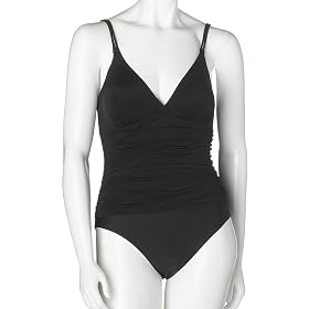 Fantasizer Women's Glamorous 1 Piece Camisole Tank Suit with Shirring