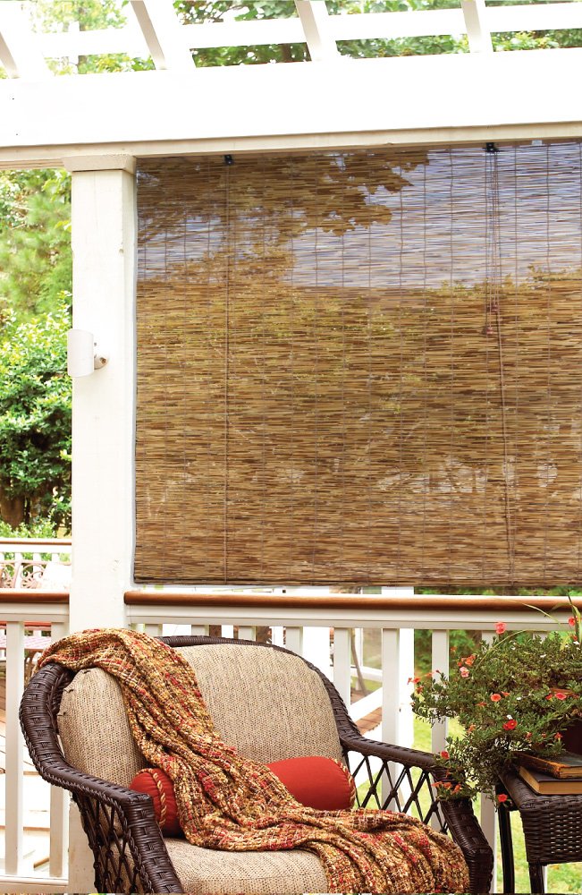 Bamboo Roll Up Window Blinds Patio Porch Sunroom Indoor/Outdoor Roman