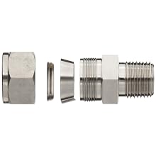 Parker A-Lok 10MSC8N-316 316 Stainless Steel Tube Fitting, Adapter, Tube OD x NPT Male