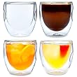 JUEGO de 4 VASOS 250ml con DOBLE PARED TERMOAISLANTE, Ozeri MODERNA