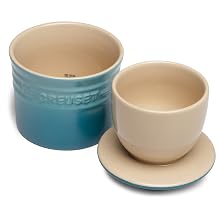 Le Creuset Stoneware Butter Crock, Caribbean