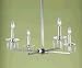 Delray Brushed Silver 4 Arm Mini Chandelier with Crystal accents