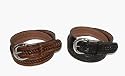 1 1/2 inch Western Embossed Leather Belt with Removable Buckle by Classic Look