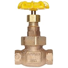 Apollo 122T Series Bronze Globe Valve, Class 150, Inline, Union Bonnet, PTFE Seat, NPT Female