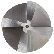 Niagara Cutter CRE124 High-Speed Steel End Mill, TiCN Coated, 4 Flutes, Radiused-Corner End