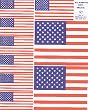 USA Flags - 9 SEPARATE STICKERS! - United States of America Flag - Sticker / Decal Set