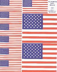 USA Flags - 9 SEPARATE STICKERS! - United States of America Flag - Sticker / Decal Set