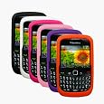 Six Silicone Cases / Skins / Covers for RIM BlackBerry Curve 8520 / 8530 - Orange, Hot Pink, Black, Purple, White, Light Pink